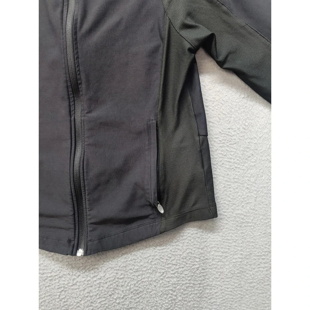 Nike Dri-FIT Womens Full Zip Running Jacket Black Mesh Pockets Size M